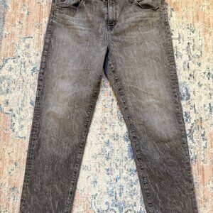 AG Adriano Goldschmied Ex-Boyfriend Slouchy Slim Jeans Size 32R Gray Black Wash